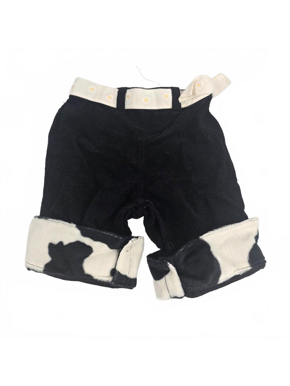 Vintage 2002 Gymboree Baby Girl Clothes Daisy The Cow Black Corduroy Pants 3-6